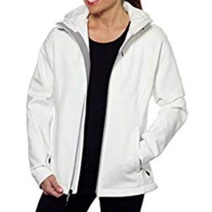 White Kirkland Signature Warm Rain Coat Size Large